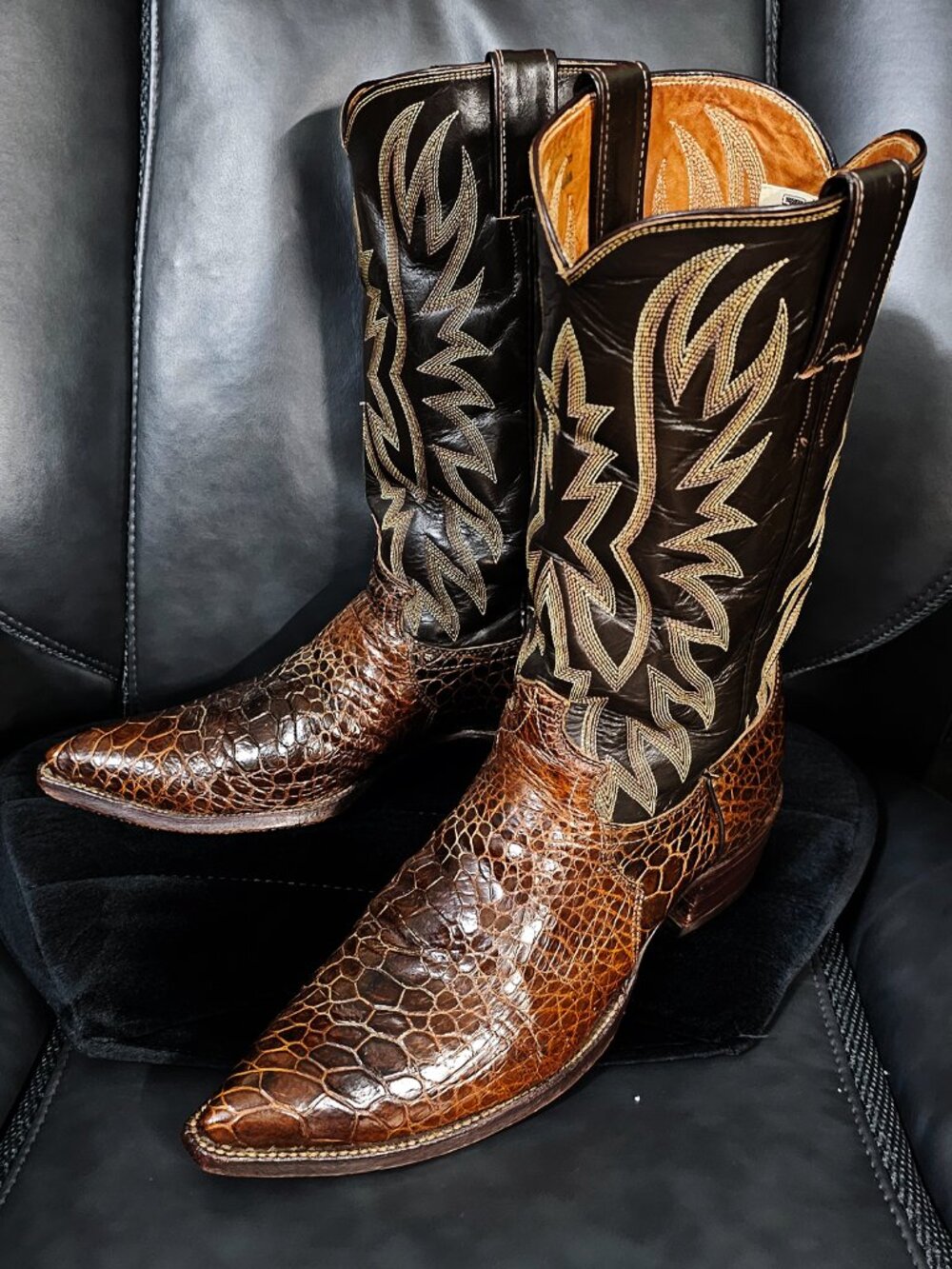 Justin Vintage "Pre-Ban" Exotic Skin Cowboy Boots Men's 8D